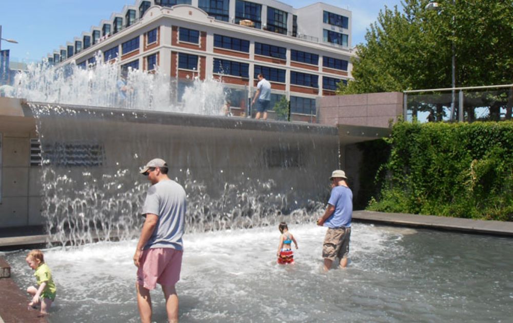 The Yards Park fountains